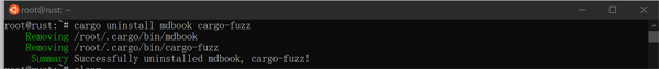 cargo uninstall